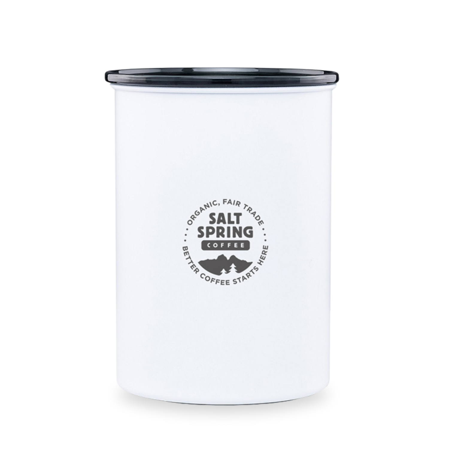 White Airscape with Salt Spring Coffee logo in the center